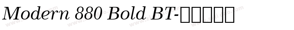 Modern 880 Bold BT字体转换